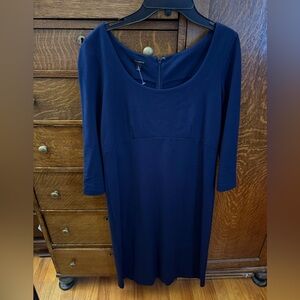 Women's Talbots Navy Blue Sheath Dress Size 4